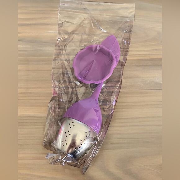 Loose leaf Tea Infuser and Drip Tray-Purple NIP - Picture 1 of 4